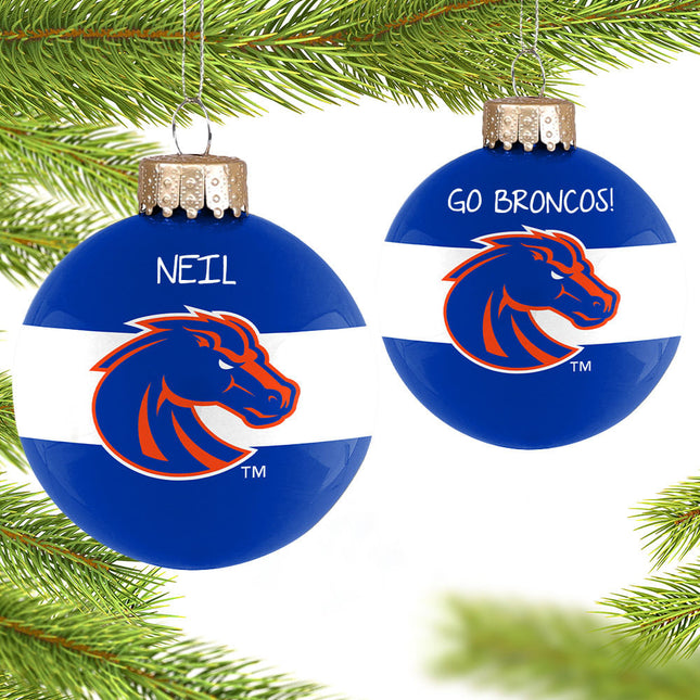 keepsake personalized boise state glass christmas ornament – Christmas ornament, holiday tree decoration or gift