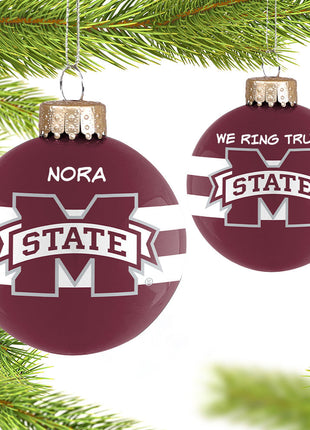 Mississippi State Glass Ornament  by FOCO Ornament