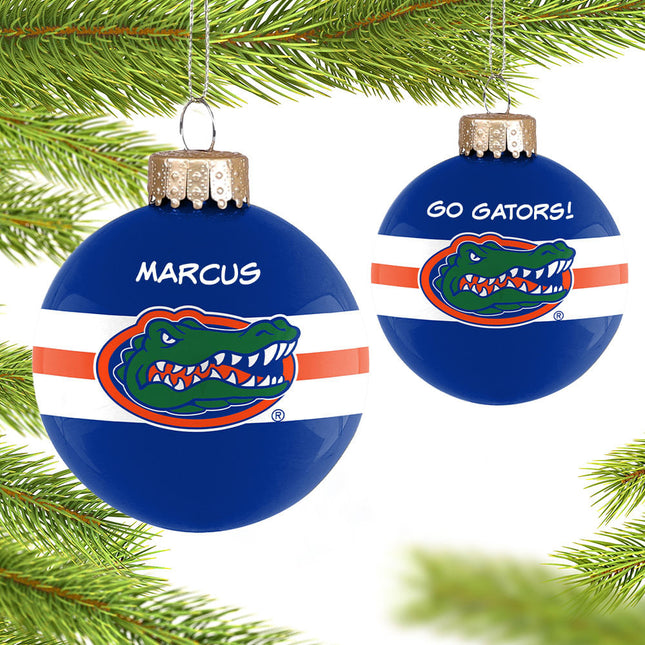 personalized personalized university of florida glass christmas ornament – Christmas ornament, holiday tree decoration or gif