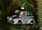 Las Vegas Raiders Blown Glass Truck Ornament