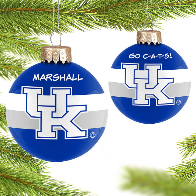 holiday personalized university of kentucky glass christmas ornament – Christmas ornament, holiday tree decoration or gift