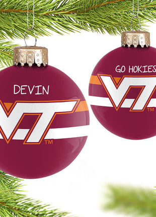 Virginia Tech Glass Ornament  by FOCO Ornament