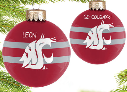 custom personalized washington state glass christmas ornament – Christmas ornament, holiday tree decoration or gift