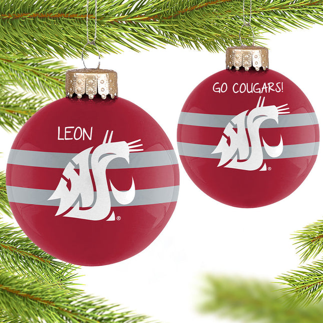 custom personalized washington state glass christmas ornament – Christmas ornament, holiday tree decoration or gift