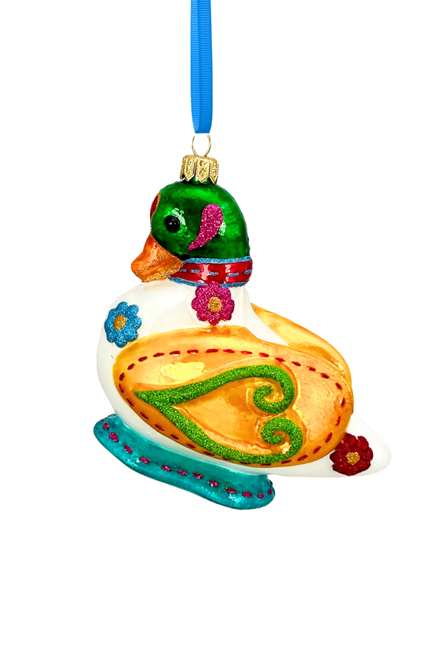 Fairytale Duck Polish Glass Ornament