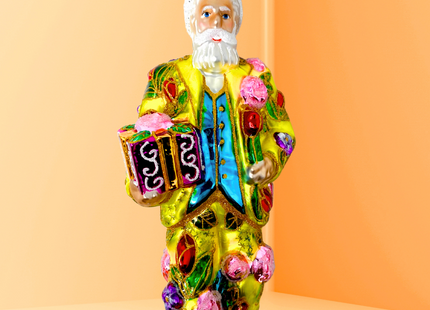 Fresh Squeezed Santa Polish Glass Ornament