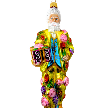 Fresh Squeezed Santa Polish Glass Ornament