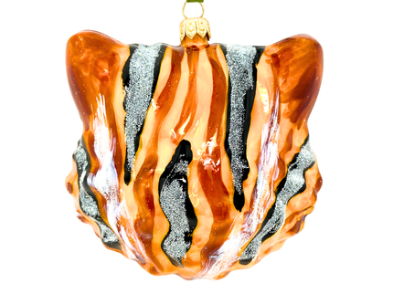 Fresh Fritz Cat Face Glass Ornament