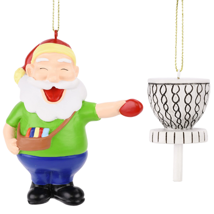 Diskin Frisbee Golf Santa Keepsake Ornament