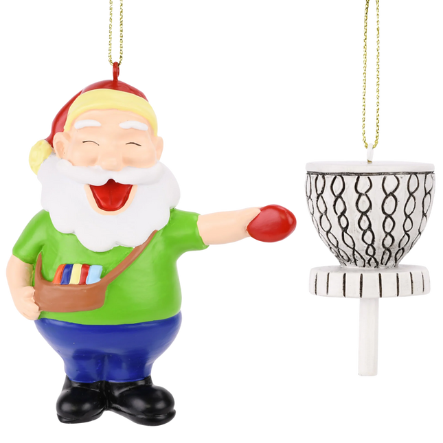 Diskin Frisbee Golf Santa Keepsake Ornament