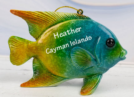 keepsake personalized golden reef butterflyfish christmas ornament – Christmas ornament, holiday tree decoration or gift