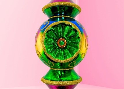 Glow Show Reflector Glass Ornament