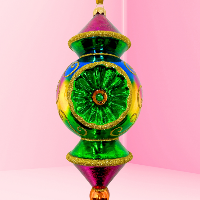 Glow Show Reflector Glass Ornament