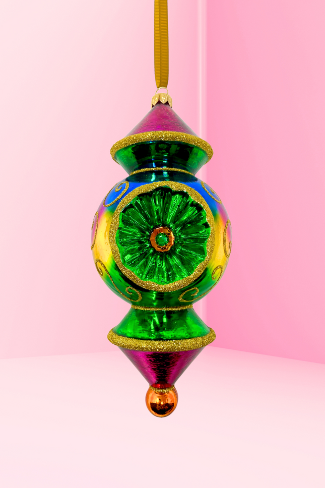 Glow Show Reflector Glass Ornament