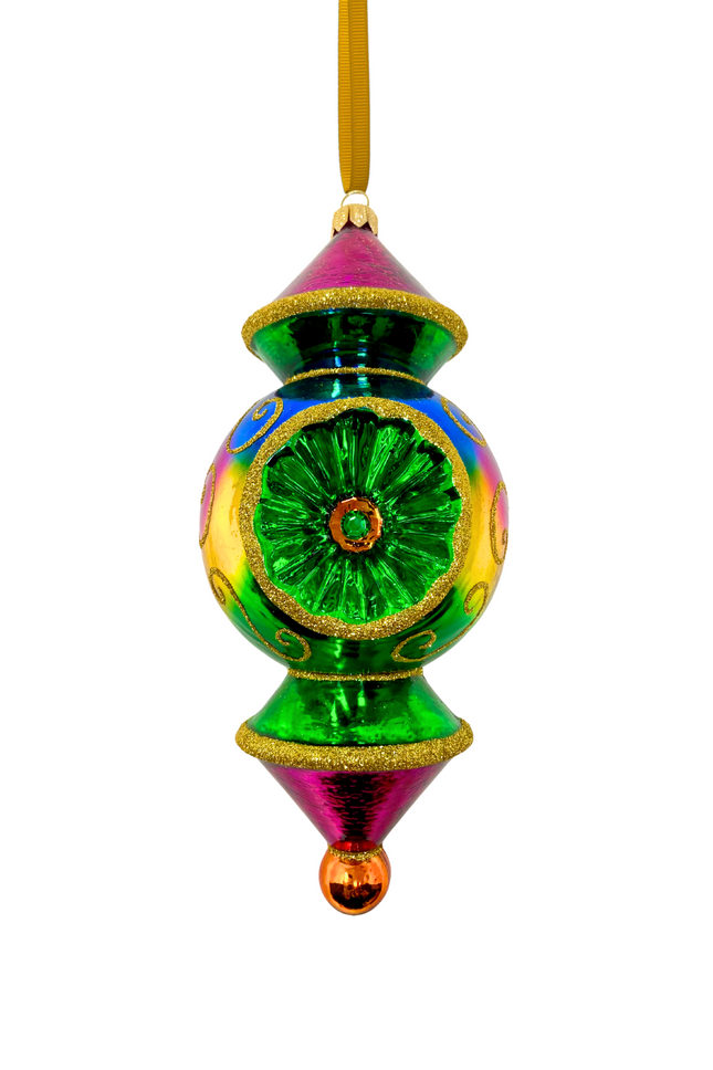 Glow Show Reflector Glass Ornament