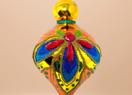 Golden Sparkle Glass Christmas Bauble