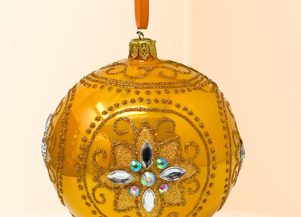 Gold Medici Polish Glass Bauble