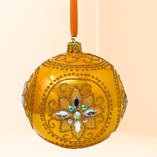 Gold Medici Polish Glass Bauble