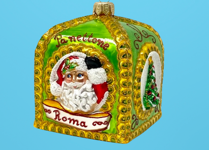 Green Panettone Polish Glass Ornament