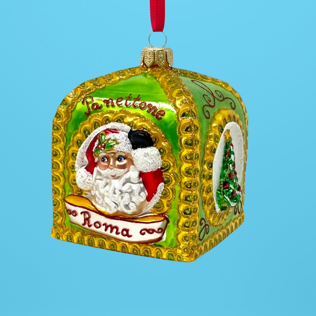 Green Panettone Polish Glass Ornament