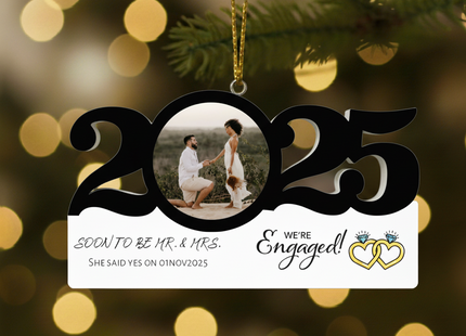 Personalized Dated Engagement Ornament