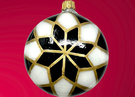 Harlequin Yo-Yo Glass Ornament