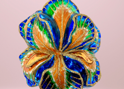 Heaven's Garden Iris Polish Glass Ornament