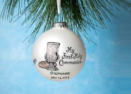 engraved personalized my first holy communion christmas ornament – Christmas ornament, holiday tree decoration or gift