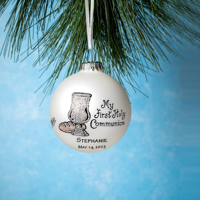 engraved personalized my first holy communion christmas ornament – Christmas ornament, holiday tree decoration or gift
