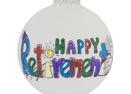 personalized happy retirement glittered letters christmas ornament – Christmas ornament, holiday tree decoration or gift