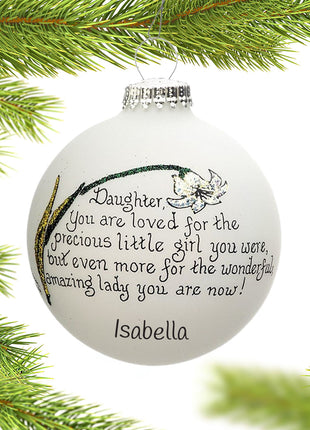 Daughter You Are Loved Ornament  by HEART GIFTS Ornament