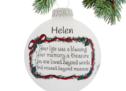 decorative personalized your life was a blessing christmas ornament – Christmas ornament, holiday tree decoration or gift