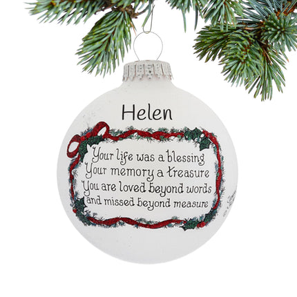decorative personalized your life was a blessing christmas ornament – Christmas ornament, holiday tree decoration or gift