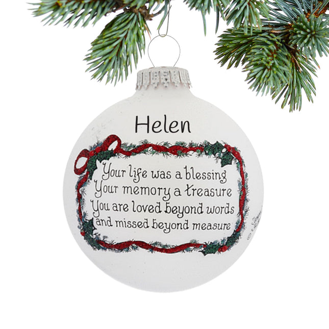 decorative personalized your life was a blessing christmas ornament – Christmas ornament, holiday tree decoration or gift