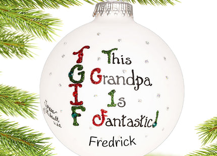 holiday personalized tgif grandpa christmas ornament – Christmas ornament, holiday tree decoration or gift
