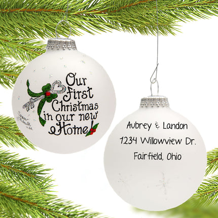 decorative personalized our first christmas in our new home christmas ornament – Christmas ornament, holiday tree decoration 