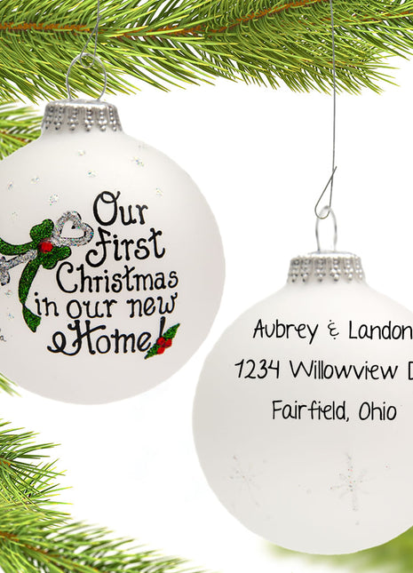 Our First Christmas In Our New Home Ornament  by HEART GIFTS Ornament