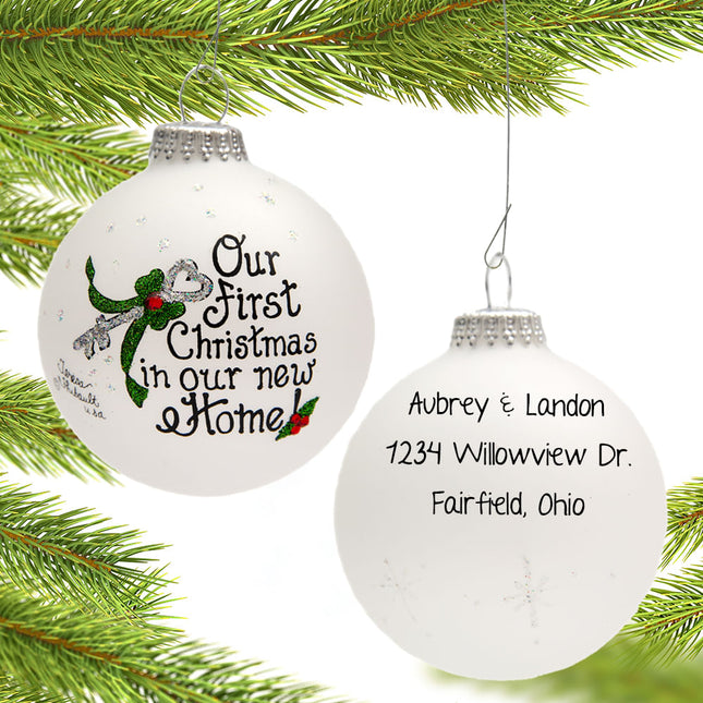 decorative personalized our first christmas in our new home christmas ornament – Christmas ornament, holiday tree decoration 
