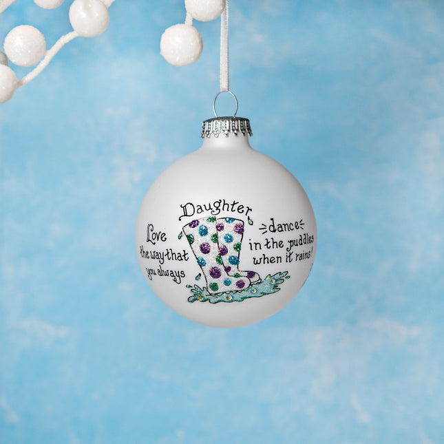 holiday personalized daughter dance in the puddles christmas ornament – Christmas ornament, holiday tree decoration or gift