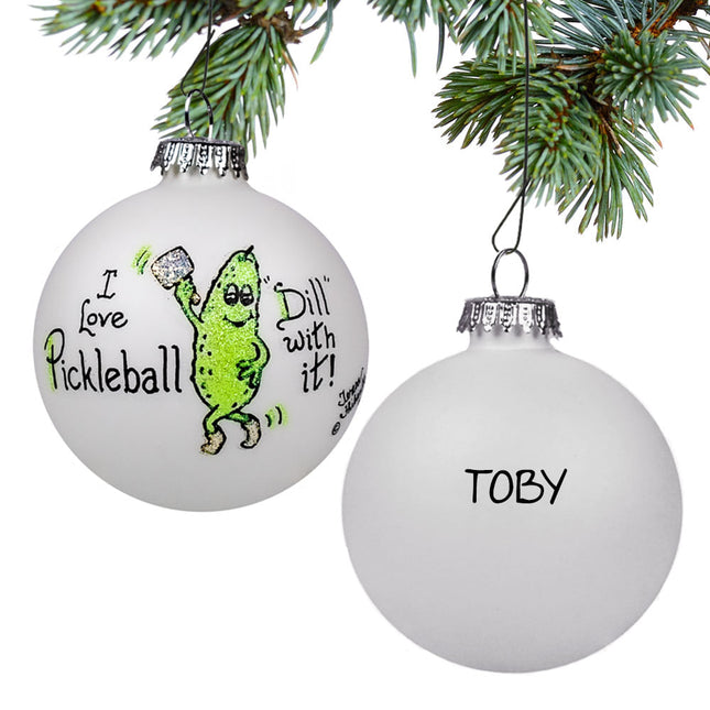 decorative personalized pickleball dill with it christmas ornament – Christmas ornament, holiday tree decoration or gift