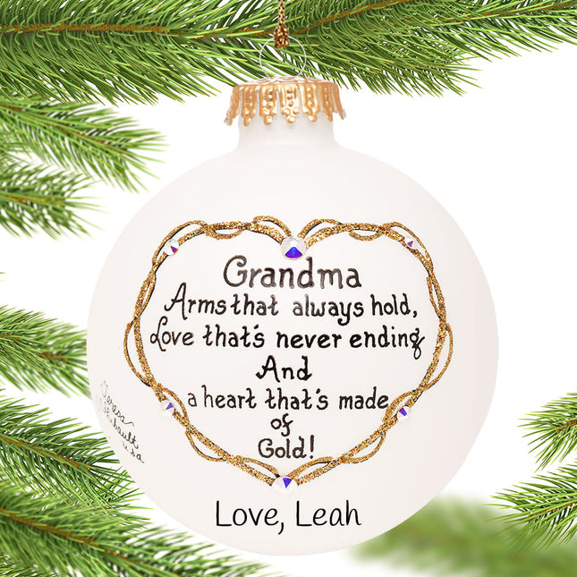 personalized personalized grandma arms that hold christmas ornament – Christmas ornament, holiday tree decoration or gift