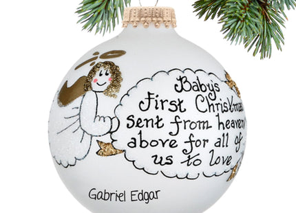 holiday personalized baby christmas ornament – Christmas ornament, holiday tree decoration or gift
