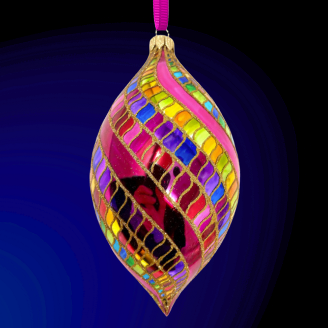 High Better Spinner Glass Ornament