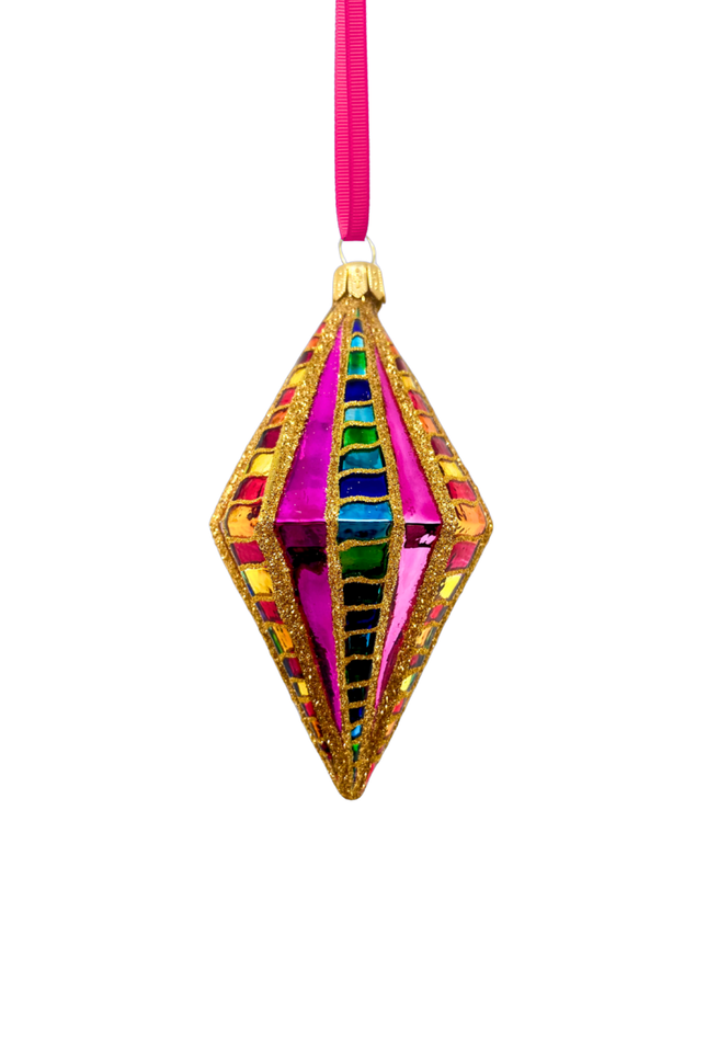 High Better Diamond Glass Ornament