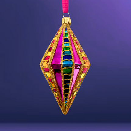 High Better Diamond Glass Ornament