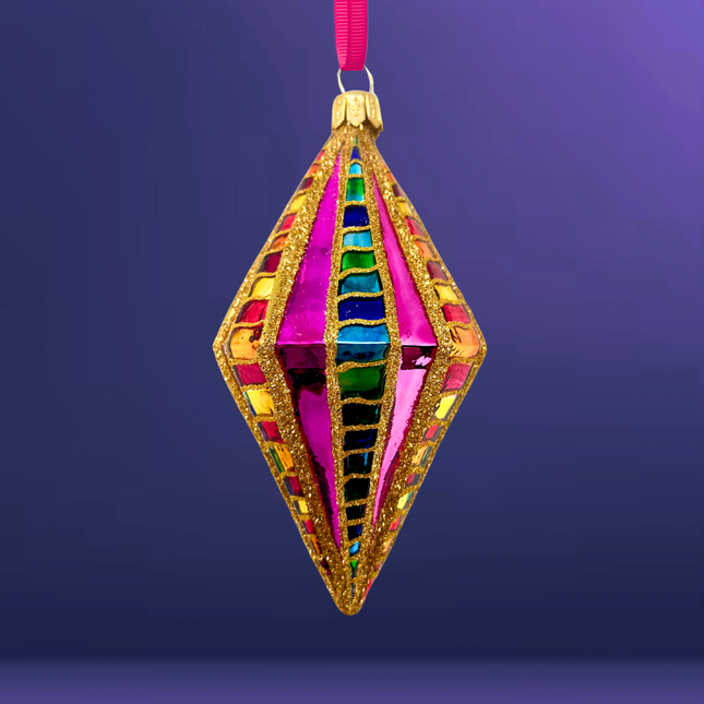 High Better Diamond Glass Ornament