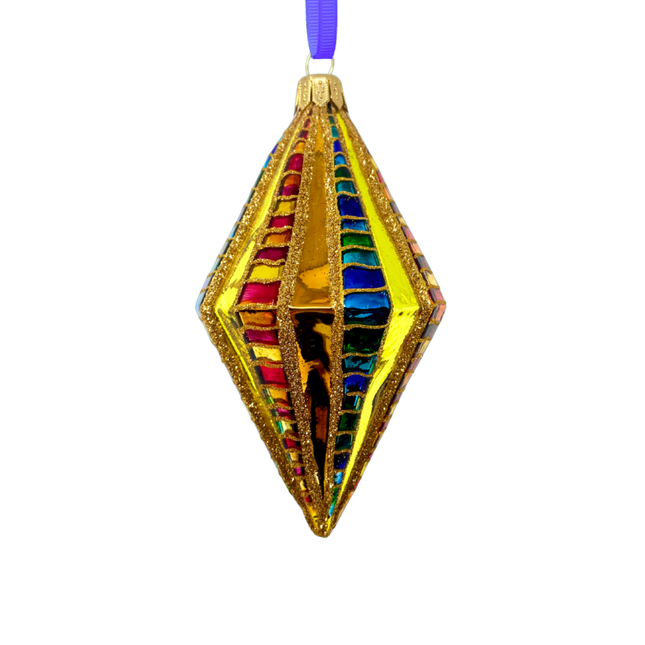 High Roller Diamond Glass Ornament