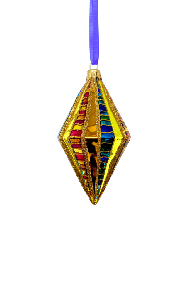 Large High Roller Diamond Glass Ornament