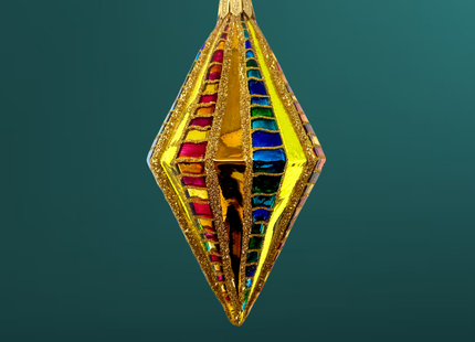 High Roller Diamond Glass Ornament