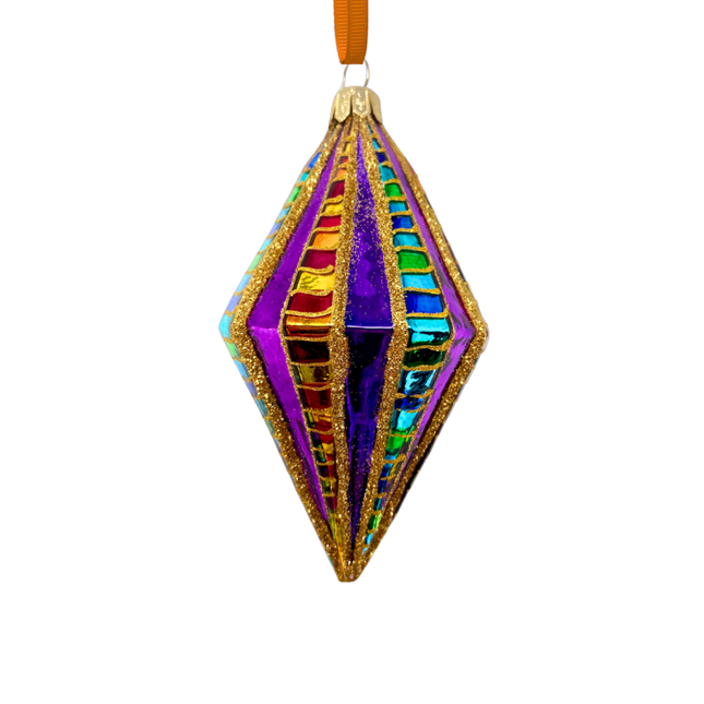 High Stakes Diamond Glass Ornament